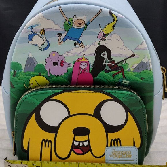 *New* Loungefly Cartoon Network Adventure Time Characters Mini Blue Backpack - Picture 8 of 9